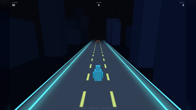 Neon Runner 3D — free browser game